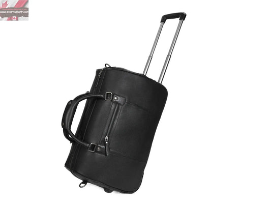 Leather Trolley Bag - Stylish and Durable Travel Companion - Www.Shopthatapp.com