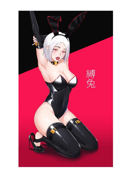 PU Leather Bound Bunny Strapless Bunny Girl Cosplay Costume Sexy Open Crotch Lingerie - www.Shopthatapp.com #