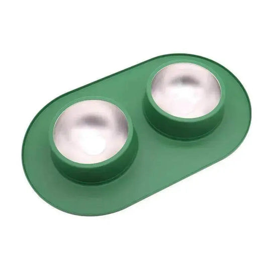 Pet Anti-skid Anti-splash Silicone Stainless Steel Bowl For Pet - www.Shopthatapp.com #