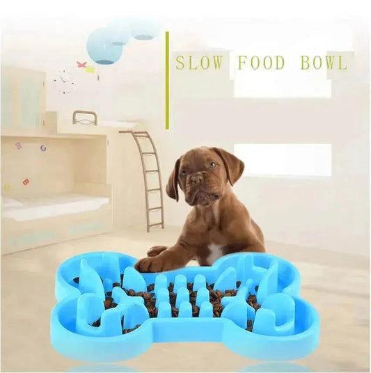 Pet Dog Slow Food Feeder Anti Choke Travel Bowl - www.Shopthatapp.com #