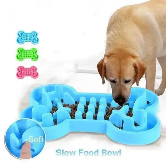 Pet Dog Slow Food Feeder Anti Choke Travel Bowl - www.Shopthatapp.com #