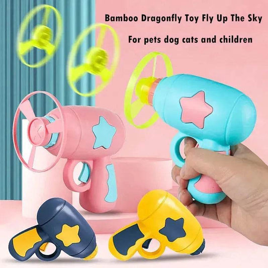 Pet Toy Dog Cat LED Light Toy Luminous Children's Party Toy Bamboo Dragonfly Toy Training Toy Pet Throw Launcher - www.Shopthatapp.com #