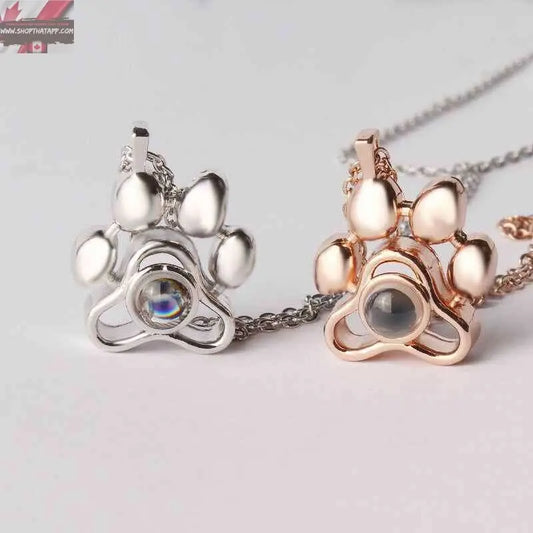 PetWithMe Custom Pet Photo Necklace in Personalized Silver PetWithMe