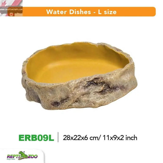 Reptile Water Dish - Natural Look for All Sizes, Perfect Hydration Solution Reptilemart.ca
