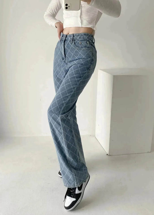 Retro Fashion Denim Boot-cut Pants Women Jeans Pants for Ladies - www.Shopthatapp.com #