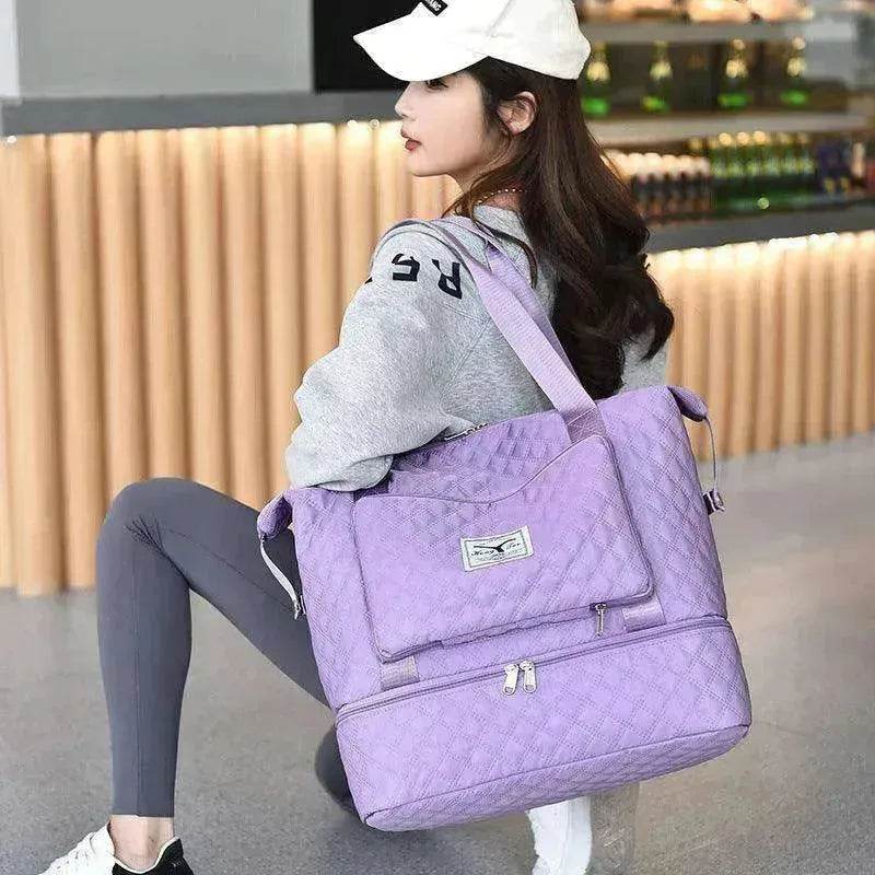 Rhombus Design Foldable Duffle: Large Capacity, Portable - www.Shopthatapp.com #