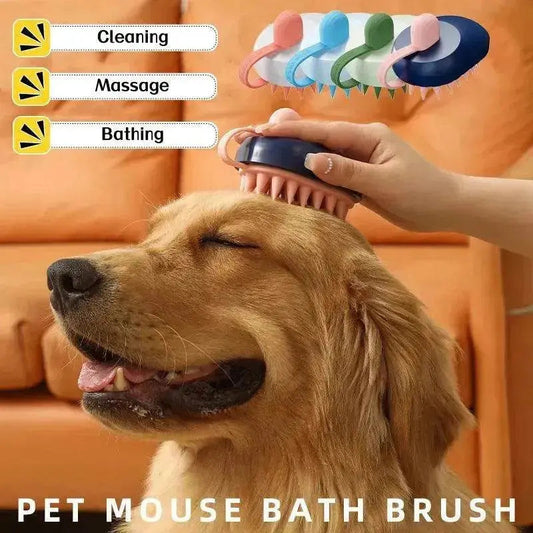 Soft Silicone Pets Hair Remover Comb Handheld Bath Shower Hair Shampoo Massage Brush For Dogs Cats Cleaning Tools Pet Products - www.Shopthatapp.com #