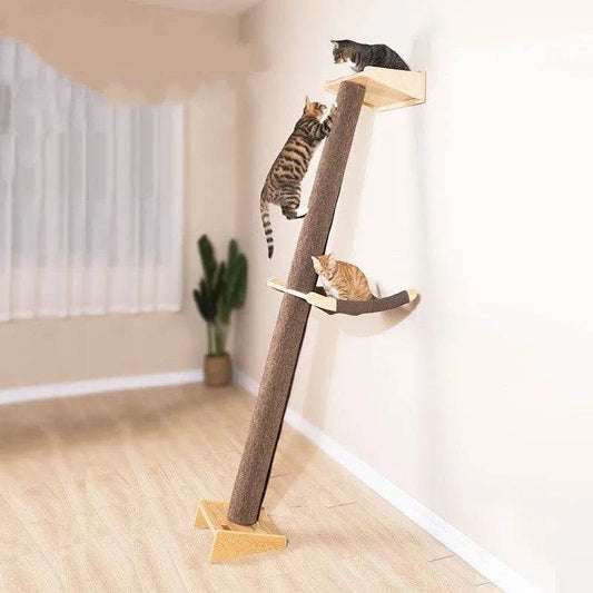 Solid Wood Large Cat Climbing Frame Cat Litter Cat Tree One Cat Shelf - www.Shopthatapp.com #