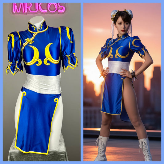 Super Hero Chun Li Spandex Cosplay Open Crotch Halloween Costume Bodysuit Sexy Lingerie - www.Shopthatapp.com #