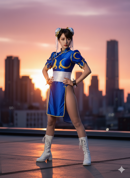Super Hero Chun Li Spandex Cosplay Open Crotch Halloween Costume Bodysuit Sexy Lingerie - www.Shopthatapp.com #