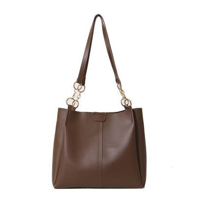 Two-piece Set Large Capacity Leather Totes shoulder Work Commuter Bag - www.Shopthatapp.com #
