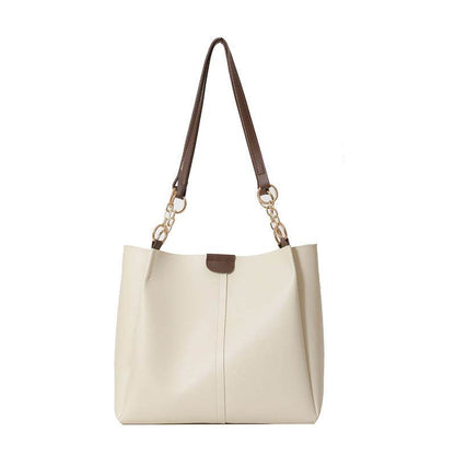 Two-piece Set Large Capacity Leather Totes shoulder Work Commuter Bag - www.Shopthatapp.com #